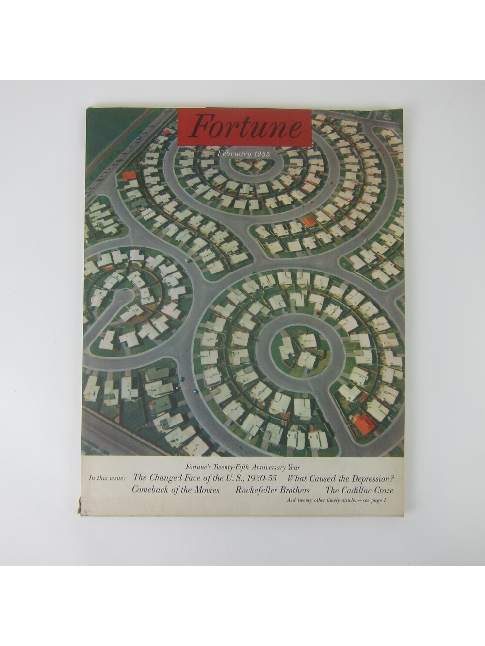 Vintage FORTUNE Magazine February 1955 Cadillac Ford Buick GM Rockefeller Bros